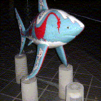 The Shark statue called Fire_n_Ice1