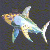 The Shark statue called HangYourHatInSJ1