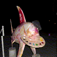The Shark statue called LeonArtODaSharki1