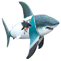 The Shark statue called MegaByte