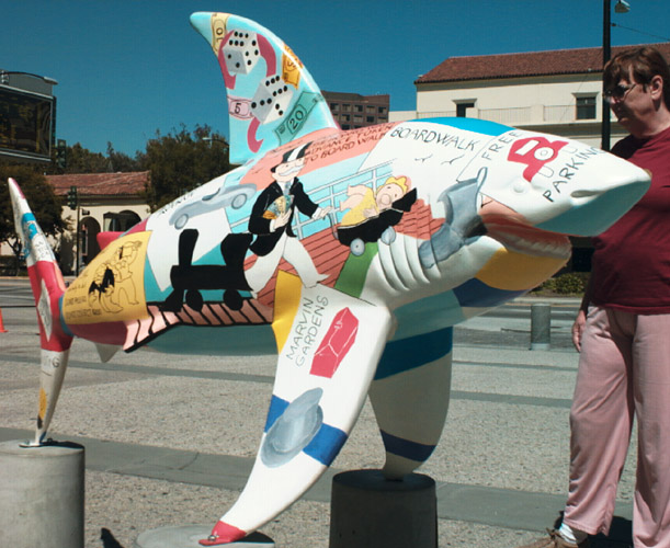 The Shark statue called MonopolyInTheParkShark