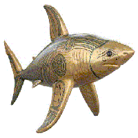 The Shark statue called Shark-Ra